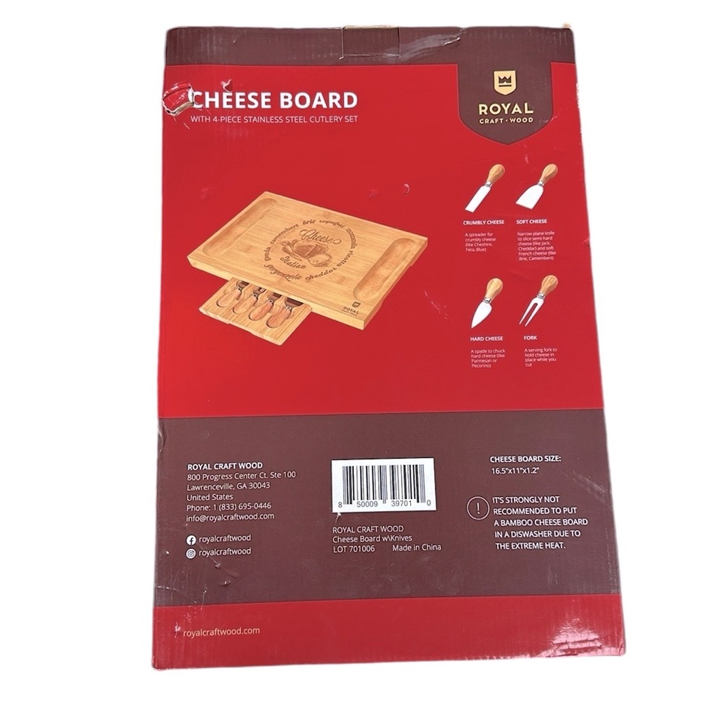 Royal Cheese board Knives Wooden New Charcuterie